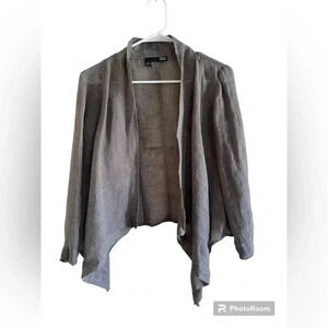 Eileen Fisher linen buttonless cardigan (00893)